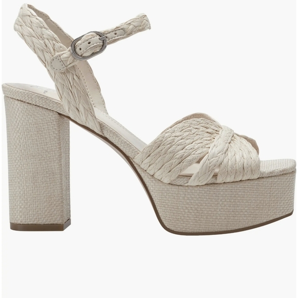 Marc Fisher Cream Braided Platform Heels - Picture 3 of 11